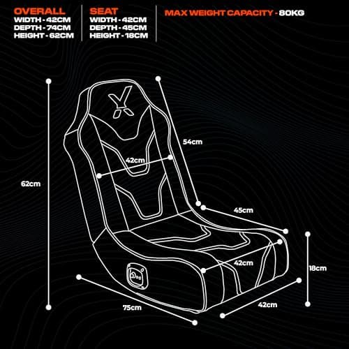 X-Rocker Chimera RGB 2.0 Stereo Audio Gaming Chair with Vibrant LED Light (Electronic Games)