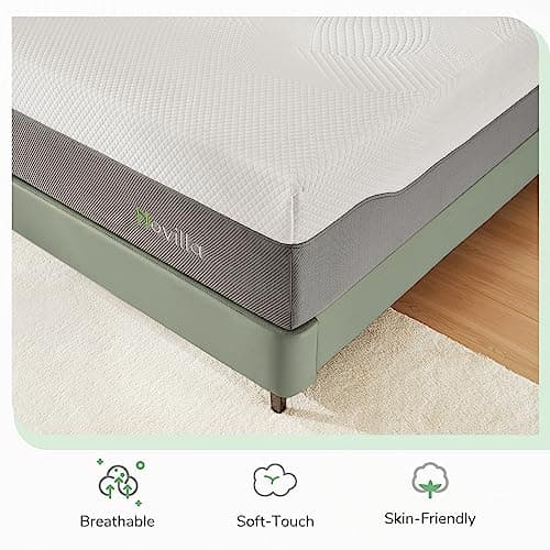 Novilla King Mattress, 12 Inch Foam Mattress in a Box, Gel Memory Foam Mattress for Pressure Relief & Motion Isolation, Bed Mattresses with Medium Soft