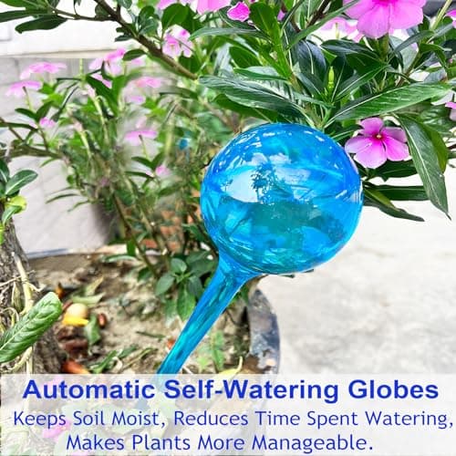 MOONSOUND Self Watering Globes for Plants - 10pcs Automatic Watering Bulbs for Indoor & Outdoor Potted Plants, Vacation Plant Care, Water Conservation Device