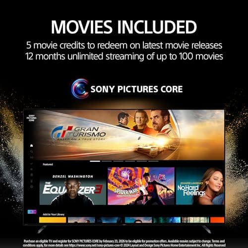 Sony BRAVIA 2 II 55 Inch 4K Ultra HD LED Smart TV with Google TV and Exclusive Features for PlayStation®5 (K-55S20M2), 2025 Model