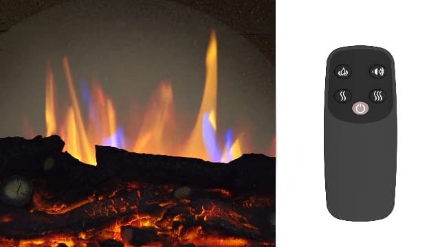 LegendFlame 23" W Free Standing Electric Fireplace Log Set (EF290), Fireplace Insert, Heater 750W/1500W, Crackling Sound, Remote Control