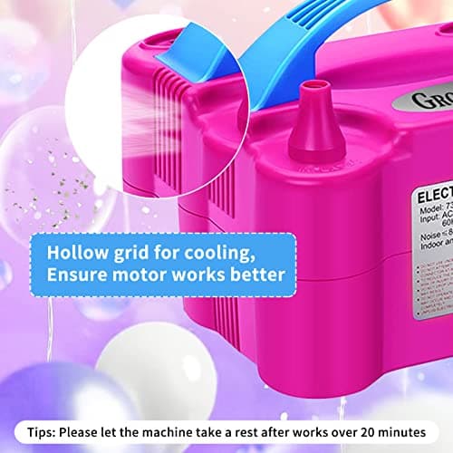 Growsun Balloon Pump Electric 110V 600W Balloon Garland Arch Kit Air Blower Inflator for Party Balloons Decoration Baby Shower Tape Strip Include