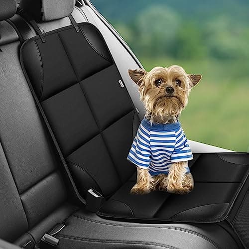 Meolsaek Car Seat Protector for Child Car Seat, Durable 600D Fabric Waterproof Car Seat Cover with Thick Pad Non-Slip Backing (No Imprints)