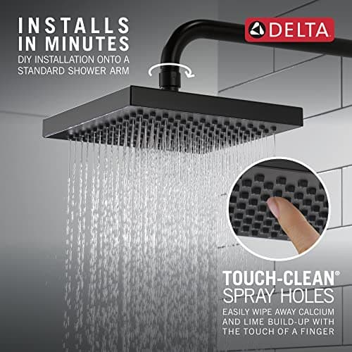 Delta RP50841 2.5 GPM 8" Wide Single Function Shower Head - - Matte Black
