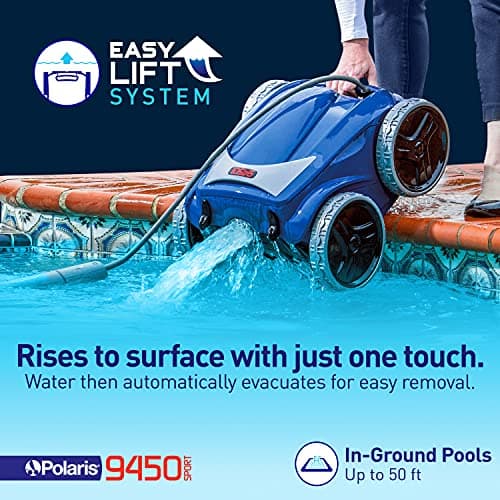 Polaris F9450 Sport Robotic In-Ground Swimming Pool Cleaner Vacuum 4-Wheel Drive