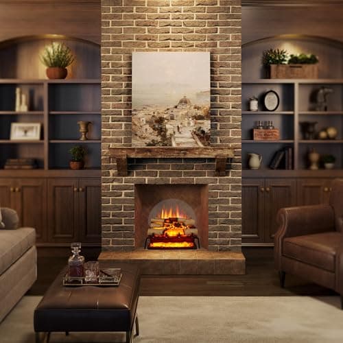 LegendFlame 23" W Free Standing Electric Fireplace White Birch Log Set (EF290A-WB), Fireplace Insert, Heater 750W/1500W, Crackling Sound, Remote Control