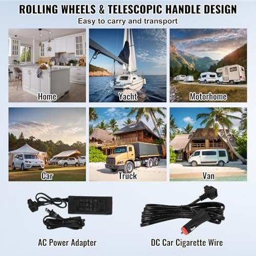 VEVOR Portable Car Refrigerator, 12 Volt Car Refrigerator Fridge, 58 L / 61.5 QT Dual Zone Portable Freezer, -4℉-68℉ Adjustable Temperature, Compressor Cooler for Home, Outdoor, Camping, RV, Car