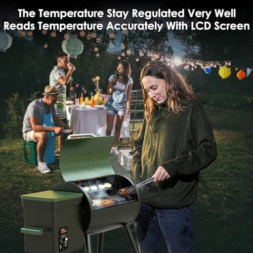 Grills DAPG-03 Electric Wood Pellet Smoker Grill, 456 SQ.IN Cook Area Pellet Grill with Auto Feed & PID Temperature Control (180-450°F), 8 in 1 BBQ Grill for Backyard Outdoor