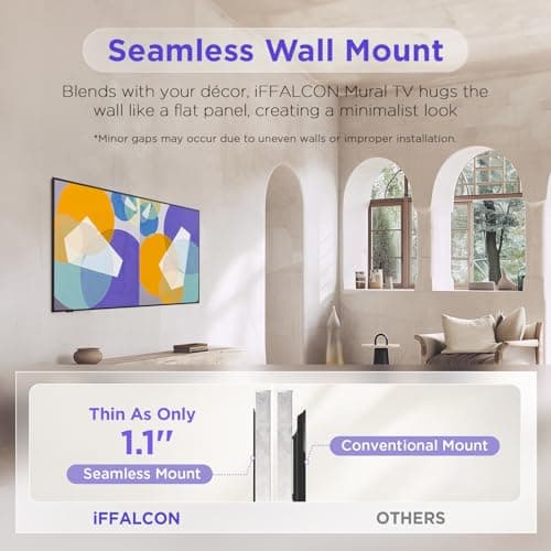 55-Inch Class QLED 4K Smart TV, Ultra-Slim Design Picture TV, 144Hz, HDR, Art Mode w/AI Art, Wide Color Gamut, Dolby Vision IQ, Dolby Atmos, Google Assistant Voice Remote(55F75, 2025 Model)