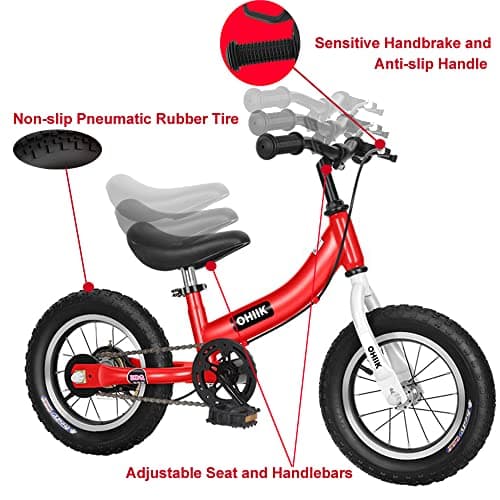 Balance Bike 2 in 1 for Kids 2 3 4 5 6 7 Years Old,Balance to Pedals Bike,12 14 16 inch Kids Bike,with Pedal kit,Training Wheels,Brakes