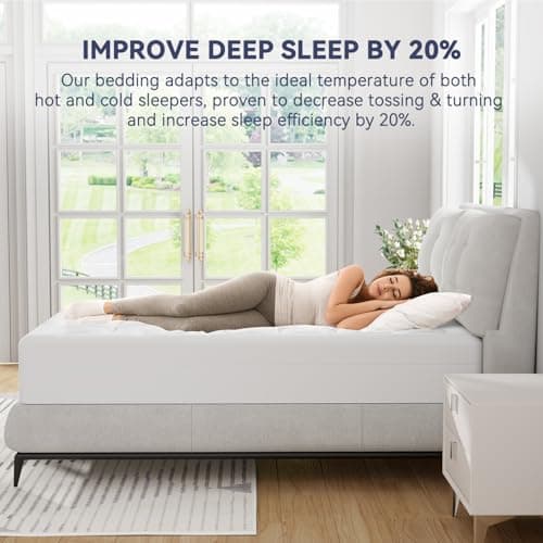 ELEMUSE Queen Size Dual Layer 3 Inch Memory Foam Mattress Topper, 2 Inch Cooling Gel Memory Foam and 1 Inch Thick Soft Pillow Top Mattress Pad Cover for Back Pain Relief, Bed Topper for Side Sleep