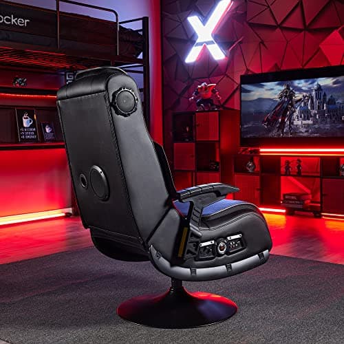 X Rocker PC Computer Gaming Desk Chair, Built-in Audio, College Dorm Essentials for Guys and Girls, Gamers, Bedroom, Dorm Room Essentials, Foldable