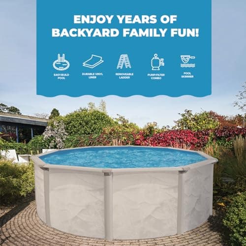Boulder 18' x 48" ATS Easy-Build Steel Above Ground Swimming Pool Kit by WaterThat
