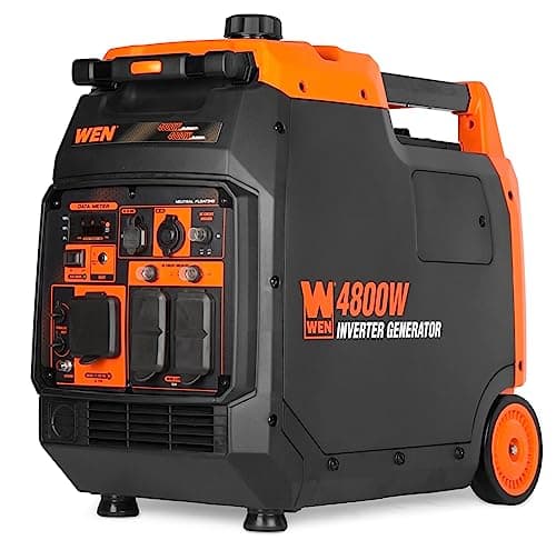 WEN 4800-Watt Portable Inverter Generator, RV-Ready, Quiet and Lightweight with Fuel Shut Off (56477i)