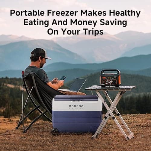 BODEGACOOLER 12 Volt Car Refrigerator,64 Quart Portable Fridge Cooler APP Control,-4℉-68℉ 60L Dual Zone Car Freezer Cooler, 12/24V DC and 100-240V AC for Camping,Travel,RV,Boat,Van,Road Trip