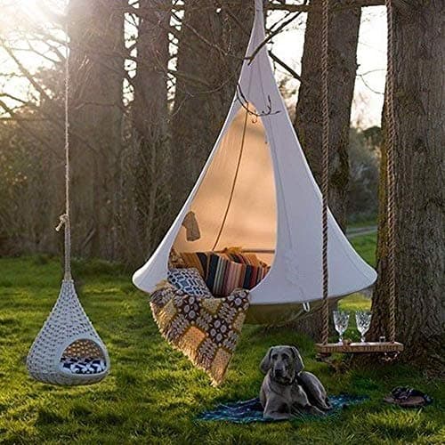 Hanging Swing Chair,UFO Shape Teepee Tree Hanging Silkworm Swing Chair for Kids & Adults Indoor Outdoor Hammock,Orange//406