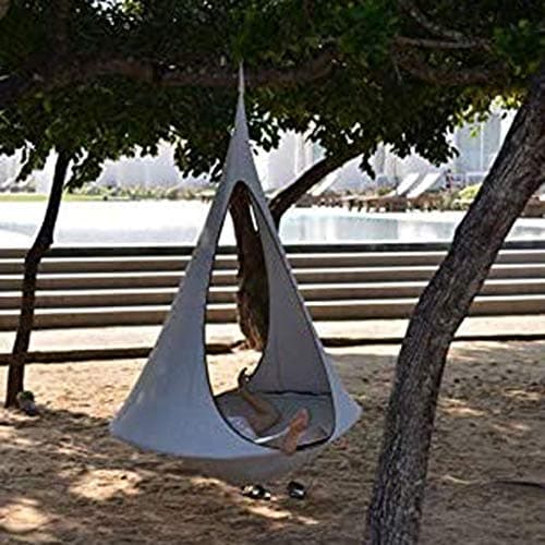 Hanging Swing Chair,UFO Shape Teepee Tree Hanging Silkworm Swing Chair for Kids & Adults Indoor Outdoor Hammock,Orange//406