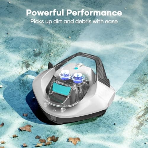 AIPER Cordless Robotic Pool Vacuum, Self-Parking Technology, Portable, Ideal for Above-Ground Flat Pool up to 40 Feet