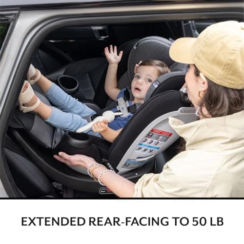 Evenflo Gold Revolve360 Extend All-in-One Rotational Car Seat with SensorSafe (Moonstone Gray)