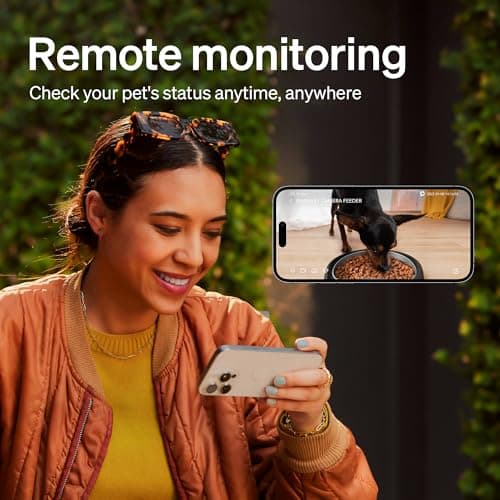 PETLIBRO Automatic Cat Feeder with Camera, 1080P HD Video with Night Vision, 5G WiFi Pet Feeder with 2-Way Audio, Low Food & Blockage Sensor, Motion & Sound Alerts for Cat & Dog Single Tray