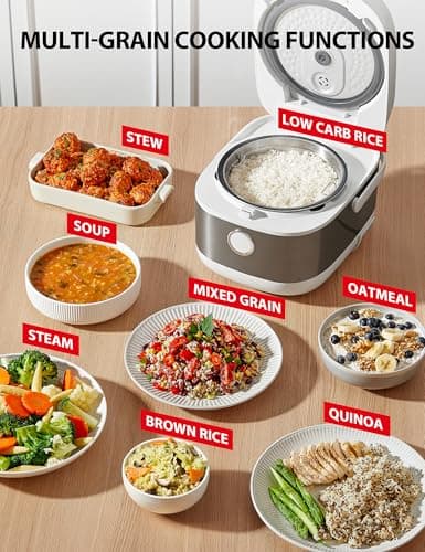 TOSHIBA Rice Cooker Induction Heating, Low Carb Rice Cooker Low Sugar Digital Steamer, 5.5 Cups Uncooked Japanese Rice Cooker, 8 Cooking Functions, 24H Timer & Auto Keep Warm