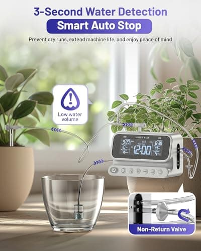 [2026 Upgrade] 2 Zone Automatic Plant Waterer for Indoor Holiday, Unistyle Drip Irrigation System with Programmable Vacation Timer, Watering Devices for 30 Potted Plants, Grey, Easter Gifts