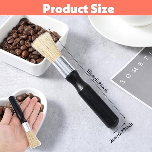 Coffee Grinder Cleaning Brush,Barista Brush with Natural Boar Bristles Black Handle Espresso Machine Tools Professional Equipment for Barista Home Kitchen