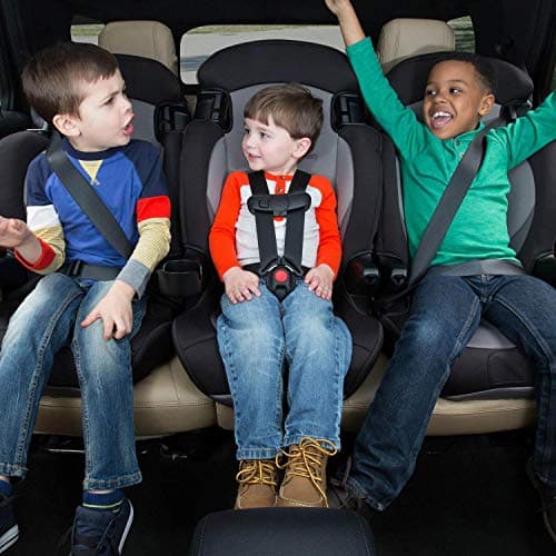 Cosco Kids Finale DX 2-in-1 Booster Car Seat, Forward Facing Toddler Car Seat (30-65 lbs) and Belt Positioning High Back Booster Seat (40-100 lbs), Sport Blue