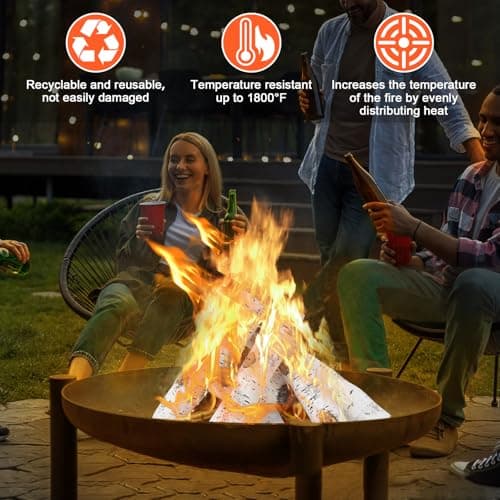 QuliMetal 6PCS Ceramic White Birch Gas Fireplace Logs Set – Realistic Fake Wood Logs for Indoor Inserts, Outdoor Fire Pits, Vented, Propane, Gel, Ethanol, and Electric Fireplaces