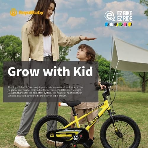 RoyalBaby Kids Bike EZ Balance to Pedal Dual Handbrake Toddlers Boys Girls Bicycle 12-20 Inch for Age 3-10 Years