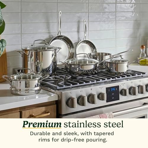 Cuisinart 77-11G Stainless Steel 11-Piece Set Chef's-Classic-Stainless-Cookware-Collection