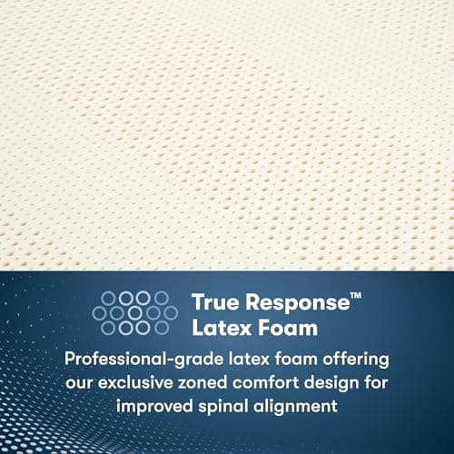 Serta Perfect Sleeper Pro - Hampton 12.5" Extra Firm Queen Latex Hybrid Mattress - 5 Support Zones and Cooling Tech for Premium Hybrid Comfort - 100 Night Trial, CertiPUR-US Certified