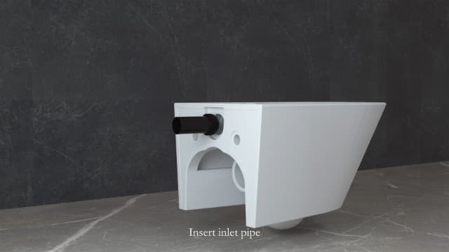 HOROW Luxury Wall Mounted Bidet Toilet with Instant Warm Water, Smart Toilet with Auto Open Lid, Heated Seat, Dryer, Modern Toilet, White Rear Discharge Toilet without Toilet Tank Carrier