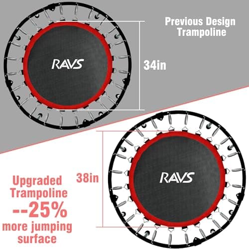 Foldable Mini Trampoline for Adults & Kids 40/48 inch Rebounder Trampoline with Adjustable Foam Bar for Indoor Workout Fitness