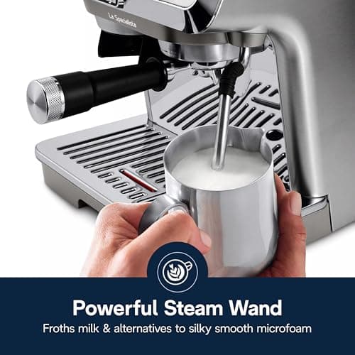 De'Longhi La Specialista Arte Evo Espresso Machine - Compact Cold Brew Coffee Maker with Grinder, Frother, Variable Temp Control & Tamping Tools - Home Barista Kit for Lattes, Cappuccinos, Iced Coffee