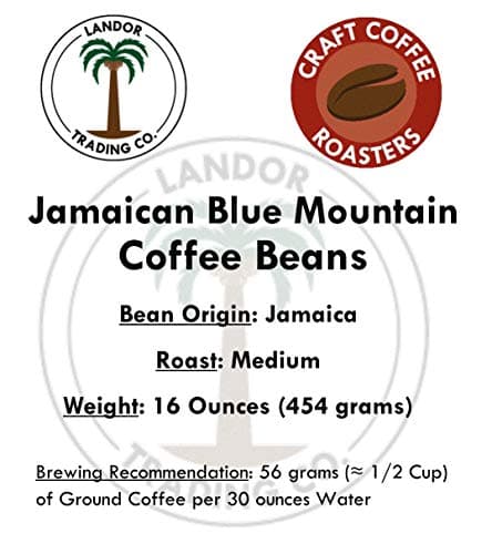 Jamaican Blue Mountain Coffee - 1 Pound - Medium Roast