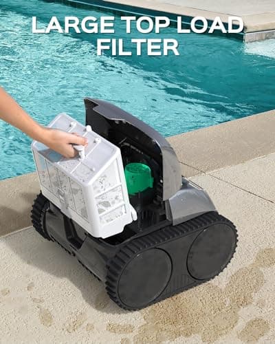 WYBOT C1 Robotic Pool Vacuum for Inground Pools, 150min Runtime Cordless Pool Cleaner up to 1,614Sq.ft, Wall & Waterline Cleaning, 4-in-1 Smart Navigation, App Support