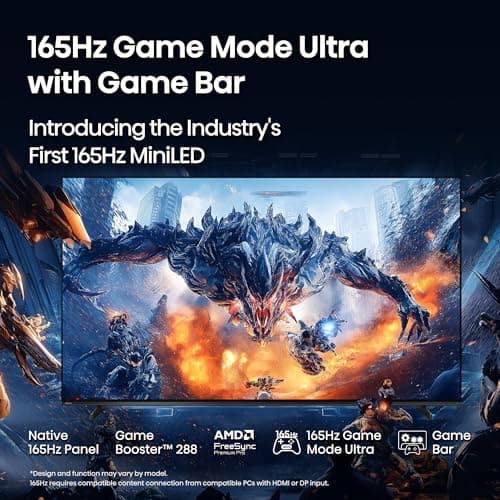 Hisense 55" Class U7 Mini-LED ULED 4K UHD Google Smart TV (55U75QG, 2025 Model) - QLED, Native 165Hz, VRR 288, Up to 3000 Nits, HDR10+, Dolby Vision IQ · Atmos, IMAX Enhanced, 2.1.2 Ch Surround