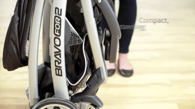 Chicco BravoFor2 Standing/Sitting Double Stroller - Iron | Black/Grey