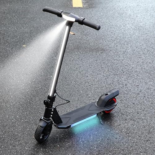 Foldable Electric Scooter for Kids, with Bright Front LED Lights,Shining Pedal Lights, LED Display, Dual Brakes 150W Motor Kids Electric Scooter, UL2272 Certified