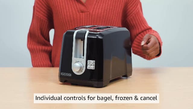 BLACK+DECKER 2-Slice Toaster, T2569B, Extra Wide Slots, 6 Shade Settings, 850 Watts, Crumb Tray, Cancel Button