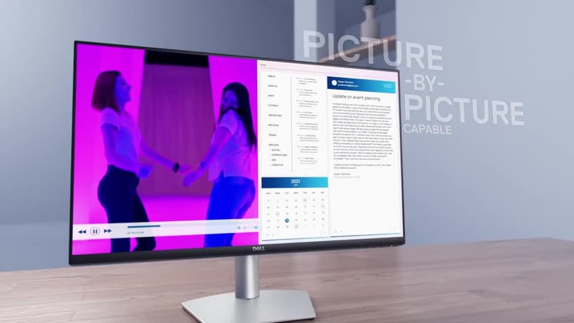 Dell S2722QC Monitor - 27 inch 4K USB-C , UHD (3840 x 2160) Display, 60Hz Refresh Rate, 8MS Grey-to-Grey Response Time, Built-in Dual 3W Speakers, 1.07 Billion Colors - Platinum Silver