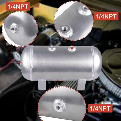 150 PSI Air Compressor with 1.6 Gallon Air Tank Aluminum Air Compressor Onboard System 12V 1/4NPT for Train Truck Trailer Train Auto Air Lift Suspension Heavy Duty Air Horn Compressor