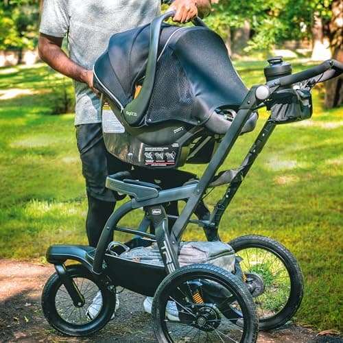 Chicco TRE® Jogging Stroller, All-Terrain Stroller, Compatible with Chicco Infant Car Seats (not Included), Baby Travel Gear | Galaxy/Black