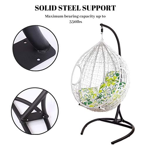 Hanging Chair Stand (Stand Only), Hammock Chair Stand for Indoor Outdoor, Heavy Duty 330 Pound Weight Capacity