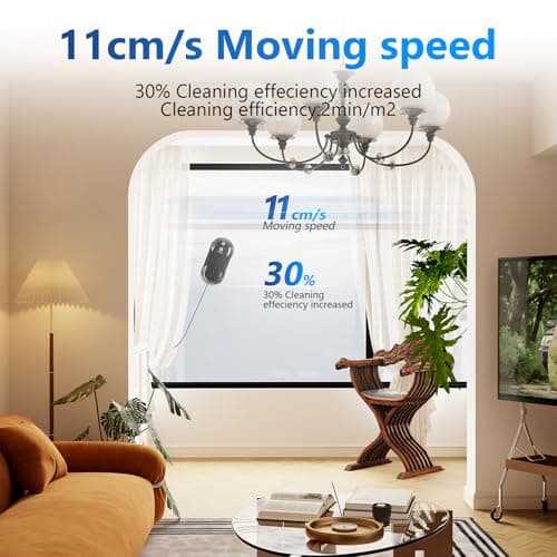 Tosima W5 Window Cleaning Robot, Dual Direction Auto-Spray Smart Window Cleaner with Triple Safety System, Smart Navigation, Remote Control, for All Smooth Surfaces, with 8 Rags, Black