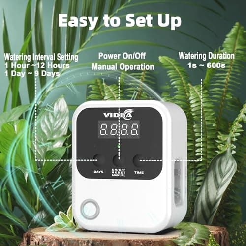 Automatic Plant Watering Indoor Devices for 15 Potted Plants, Indoor Plant Watering System, Automatic Plant Waterer Drip Irrigation System with Programmable Timer for Indoor/Outdoor Use