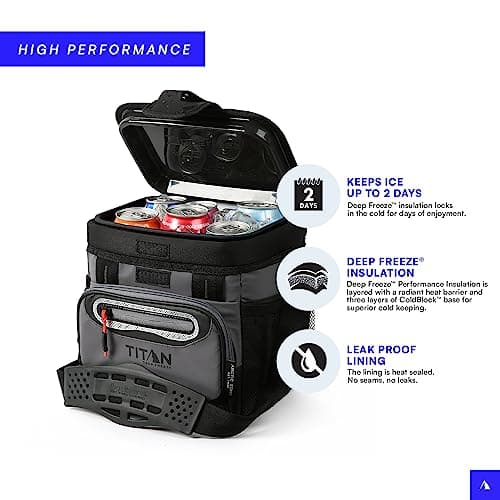 Titan by Arctic Zone Deep Freeze Cooler - Zipperless Hardbody Cooler - Deep Freeze Insulation, HardBody Liner, and SmartShelf