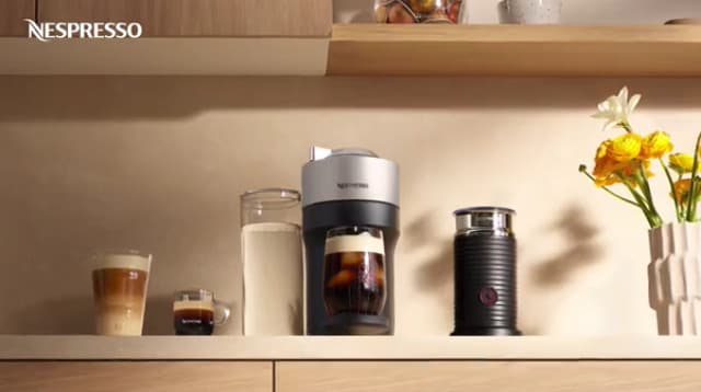 Nespresso Vertuo Pop+ Deluxe Coffee and Espresso Machine by De'Longhi, 120 Volts, Silver