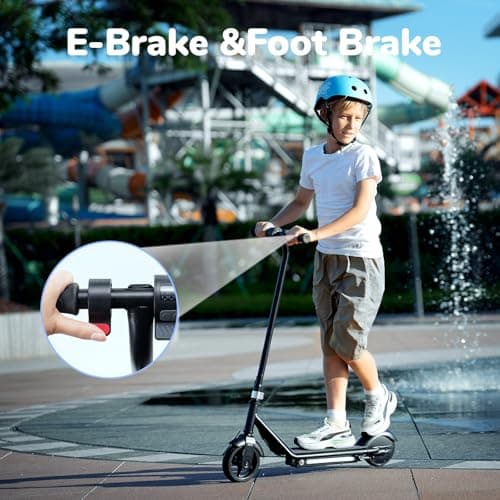 iScooter IK3/IK3Pro Electric Scooter for Kids Aged 6-12, LED Display, 3 Speeds, 3 Heights (IK3Pro), Magnetic Charging, 150W Motor, Colorful Lights